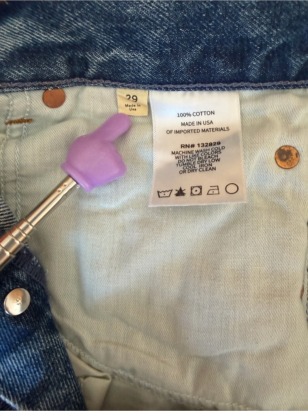 Jules Super High Rise Vintage Short in Wave Hill, size 29, NWT - Picture 7 of 8